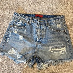 Ripped Jean shorts size small signature8
